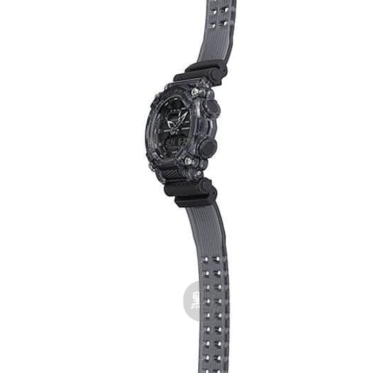 CASIO GA-900SKE-8AJR G-Shock 200M 防水 防震 - 側面圖,白色背景