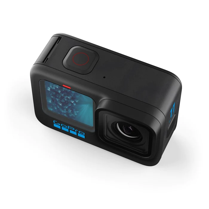 GoPro HERO11 Black - Waterproof Action Camera with Front LCD and Touch Rear Screens|5.3K 60 Ultra HD Video|27MP Photos top side view