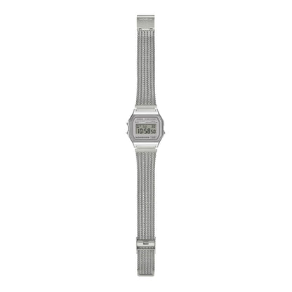 Casio Vintage 銀色網織不鏽鋼數碼手錶 A158WEM-7EF - detail photo 3