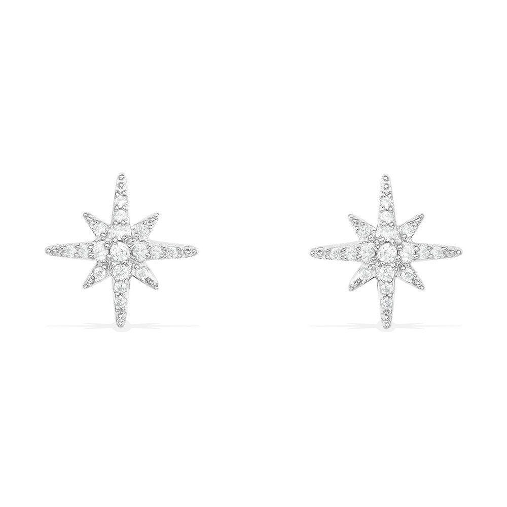 APM Météorites Stud Earrings - Silver #AE8419OX