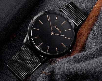 NEW Calvin Klein Minimal PVD Mens Watches - Black K3M21421 全新 Calvin Klein Minimal系列PVD 男士手錶 - 黑色 K3M21421