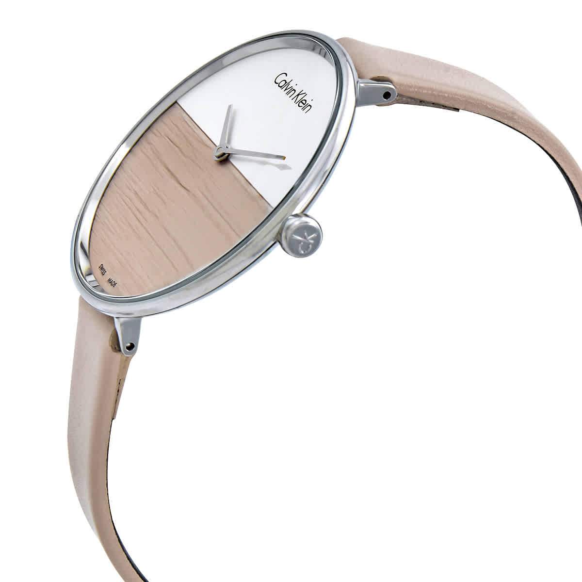 NEW Calvin Klein Rise Leather Ladies Watches - Pink K7A231XH 全新 Calvin Klein Rise 皮革女士手錶 - 粉色 K7A231XH