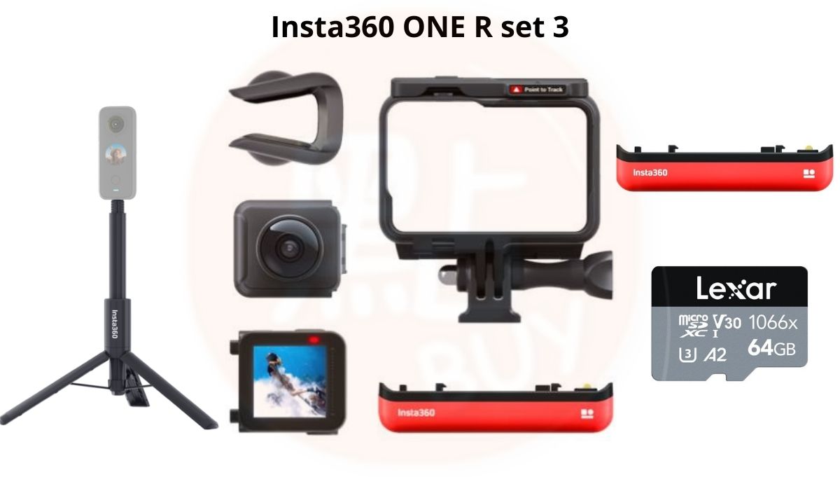 Insta360 ONE R 防震防水定向深度追蹤運動相機 Depth Tracking Action Camera (1英吋感光元件 / 雙鏡頭 / 360 全景鏡頭)