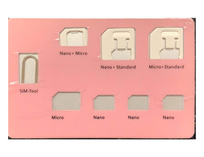 dimbuyshop 2in1 sim card holder micro sim adapter nano sim adapter eject pin pink