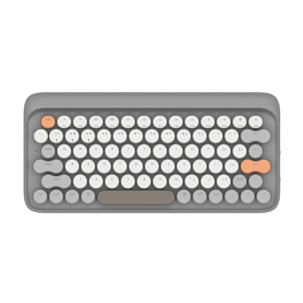 Lofree-Wireless-Mac-Mechanical-Keyboard-Autumnal-Grey-white-background