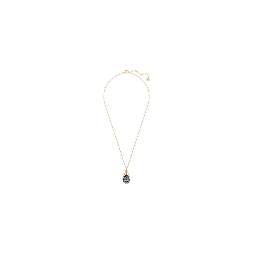 SWAROVSKI玫瑰金和黑色水晶水滴狀吊墜 #5158849 SWAROVSKI Drop Rose Gold & Black Crystal Pendant