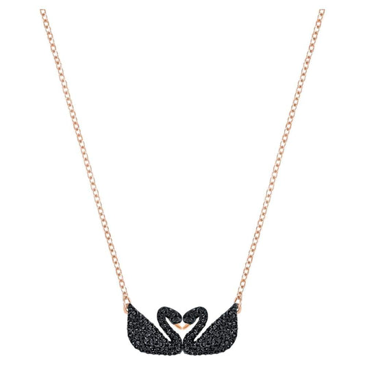 SWAROVSKI Black Iconic Swan necklace #5296468