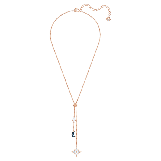 SWAROVSKI Symbolic Y Necklace - Multi-colored & Rose-gold tone plated #5494357