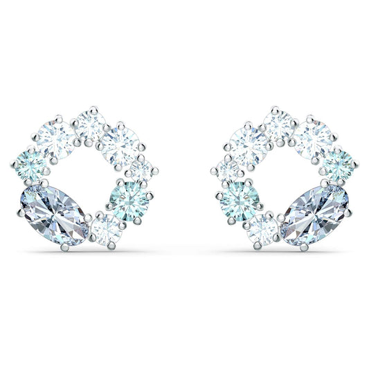 SWAROVSKI Attract Circular stud earrings - Blue #5570943